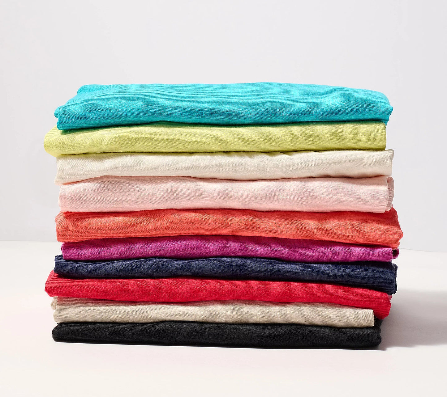 Set of 2 3/4 Sleeve Slub Knit Tops