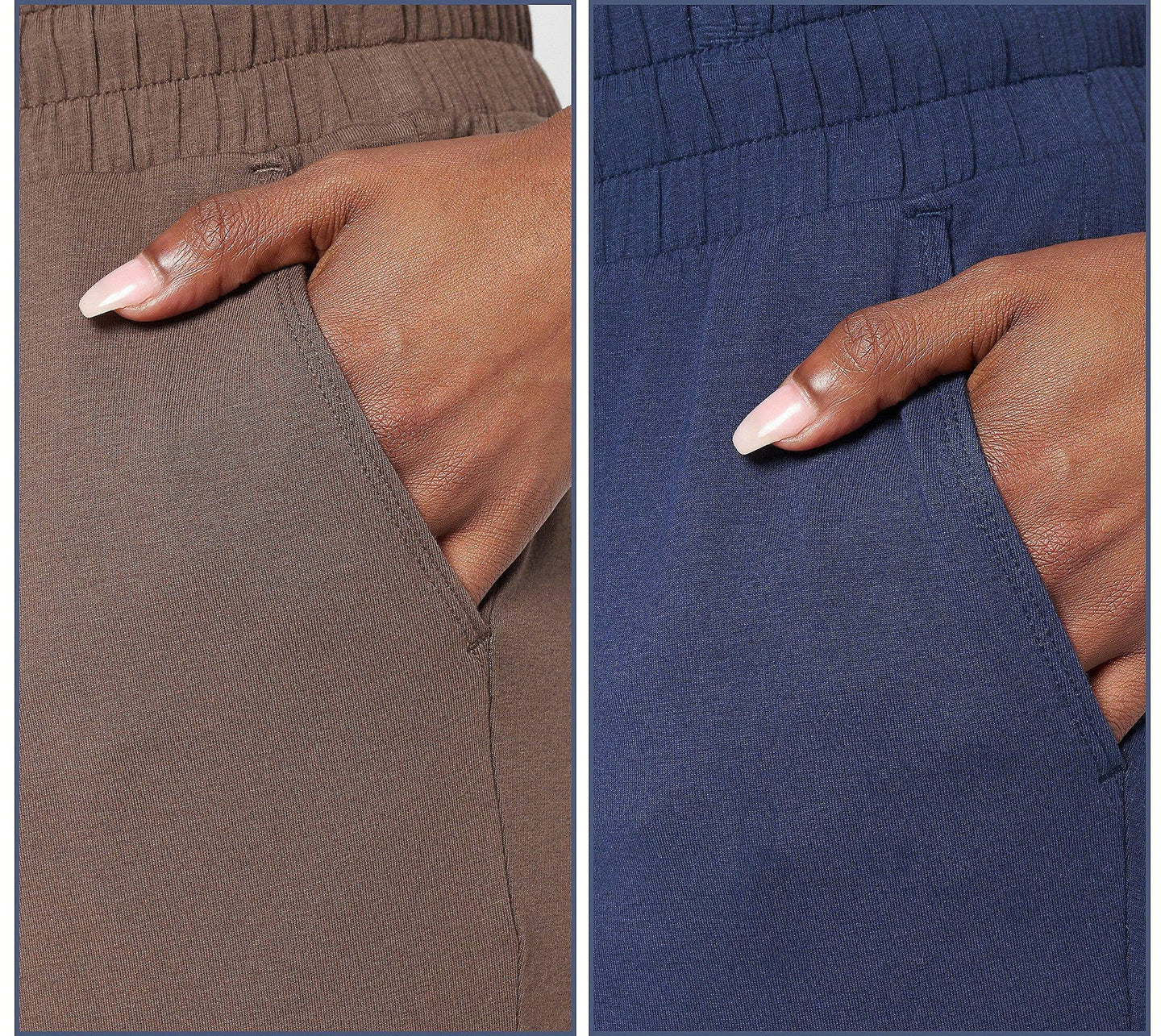AnyBody Regular Cozy Knit 2-Pack Jogger and Full Length Pants