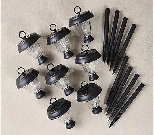 Energizer 8pc 3-in-1 Solar Pathway Lights with 360-degree Filament Bulb